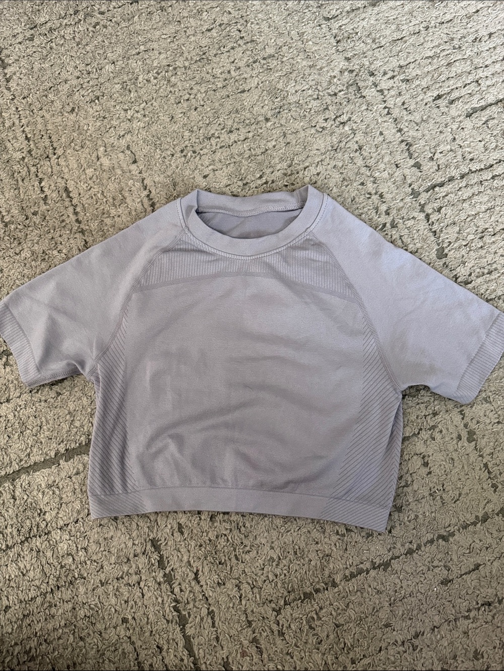 Short Sleeve Active Top - Light Gray